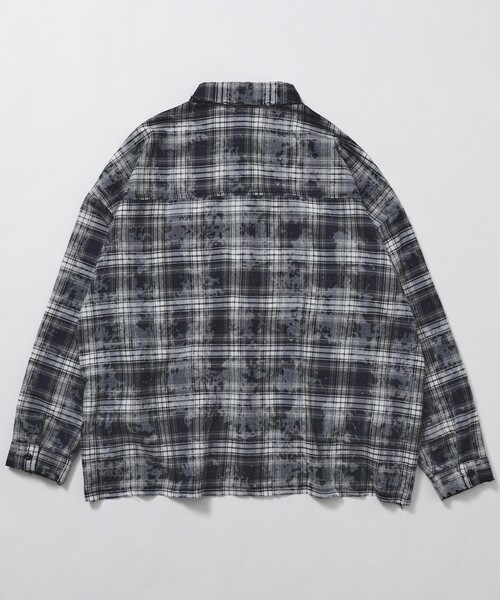 Firsthand（ファーストハンド）の「Firsthand/ファーストハンド ダメージ加工 オーバーサイズ ロングスリーブ チェックシャツ / 長袖 レギュラーカラーシャツ（シャツ/ブラウス・メンズ・ネイビー/グリーン/チャコールグレー・LARGE/MEDIUM）」の22枚目の写真