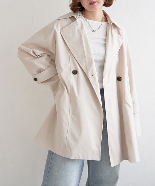 notch.（ノッチ）の「Aラインミドルトレンチコート（トレンチコート・レディース・ベージュ/ブラック/アイボリー・M）」の4枚目の写真