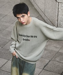 SPRAY FRONT DESIGN KNIT/スプレーフロントデザインニット