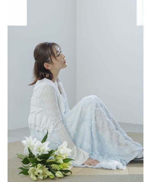 セール】エアリーレースシャーリングワンピース（ワンピース