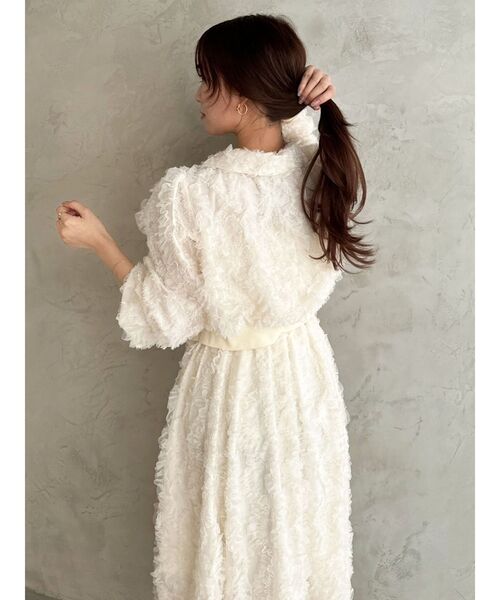 dazzlin（ダズリン）の「エアリーレースシャーリングワンピース（ワンピース・レディース・ブルー/オフホワイト・SMALL/MEDIUM）」の19枚目の写真