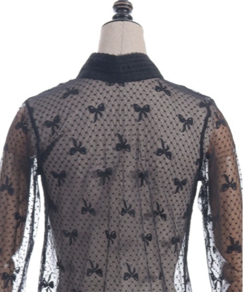 axes femme POETIQUE（アクシーズファムポエティック）の「２ＷＡＹリボンチュールプルオーバー（Tシャツ/カットソー・レディース・ブラック/キナリ・MEDIUM）」の11枚目の写真