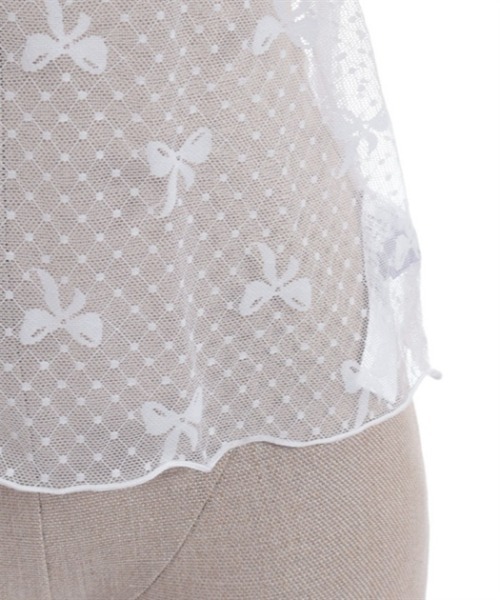 axes femme POETIQUE（アクシーズファムポエティック）の「２ＷＡＹリボンチュールプルオーバー（Tシャツ/カットソー・レディース・ブラック/キナリ・MEDIUM）」の18枚目の写真