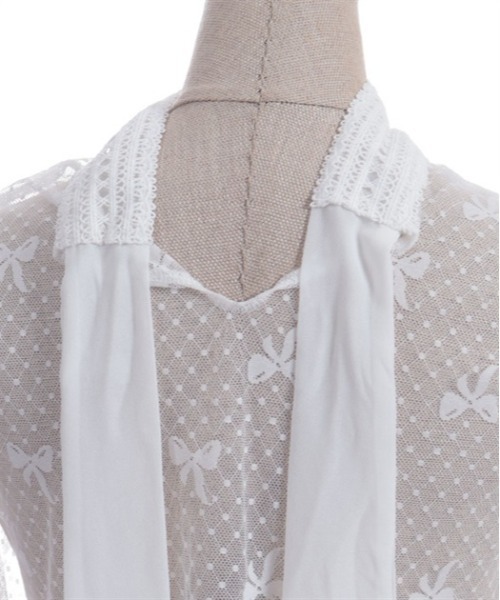 axes femme POETIQUE（アクシーズファムポエティック）の「２ＷＡＹリボンチュールプルオーバー（Tシャツ/カットソー・レディース・ブラック/キナリ・MEDIUM）」の21枚目の写真