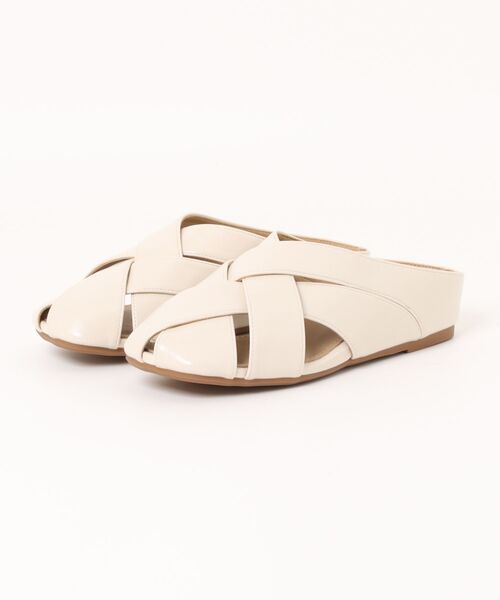 shoes365(シューズスリーシックスファイヴ)の「【shoes 365】クロスオープントゥミュール (SS)(スリッポン・レディース・ブラック/オフホワイト・23.0cm/25.0cm/24.5cm/24.0cm/23.5cm/22.5cm)」の14枚目の写真