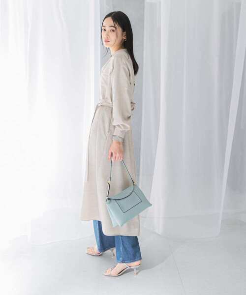 URBAN RESEARCH ROSSO WOMEN（アーバンリサーチ　ロッソ）の「ウォッシャブルリネンライクシャツワンピース（ワンピース・レディース・チャコールグレー/ライトベージュ/ブルー・FREE）」の10枚目の写真