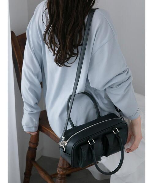 ehka sopo(エヘカソポ)の「エコレザー2wayバッグ(ハンドバッグ・レディース・ブラック/キナリ/ミント・F)」の3枚目の写真