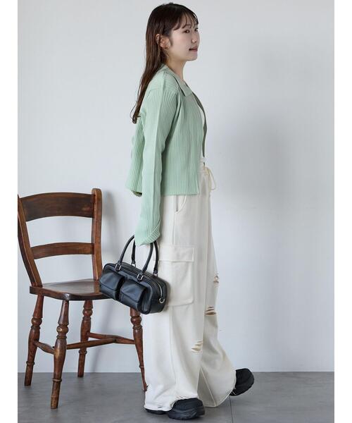 ehka sopo(エヘカソポ)の「エコレザー2wayバッグ(ハンドバッグ・レディース・ブラック/キナリ/ミント・F)」の17枚目の写真