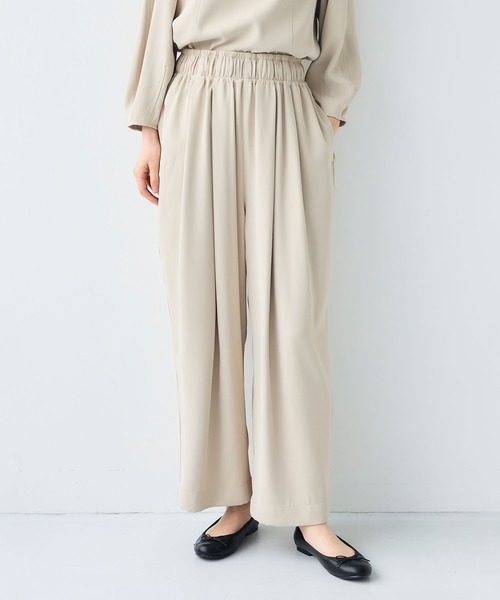 CROSS FUNCTION（クロスファンクション）の「《シワになりにくい》サマ美え バックサテンツイルワイドイージーパンツ【CF/クロスファンクション】（その他パンツ・レディース・ライトグレー/チャコールグレー・LL/L/M）」の20枚目の写真