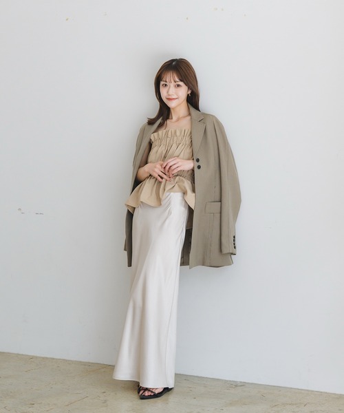 INTER FACTORY サテンナロースカート omayu - サテンナロースカート made in INTER FACTORY（スカート