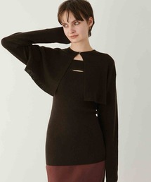 LA PEAU DE GEM | 【LA PEAU DE GEM】2ピースロングキャミニット(カーディガン/ボレロ)