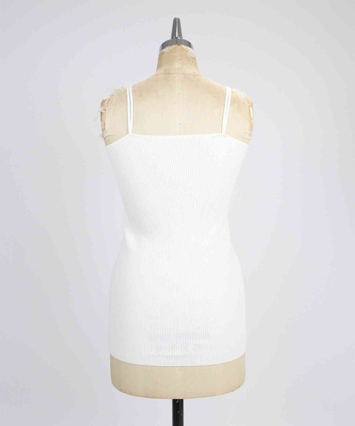 セール】【LA PEAU DE GEM】two piece long cami knit/2ピース