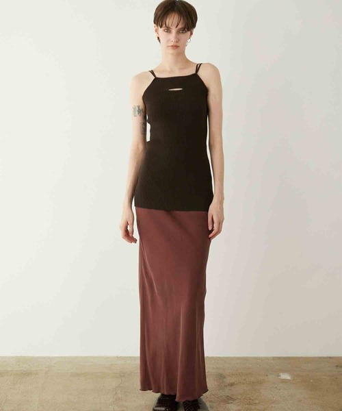 一回短時間着用 ラポドゥジェムtwo piece long cami knit two piece long cami knit – LA PEAU DE GEM