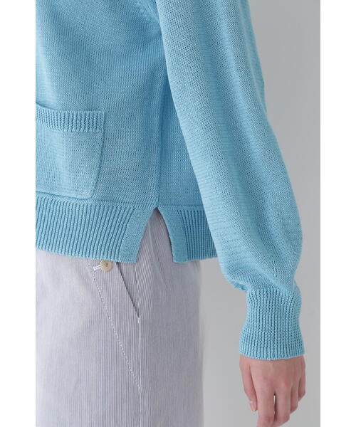 human woman(ヒューマンウーマン)の「◆【ウォッシャブル】ミドルゲージギマポケット付プルオーバー(ニット/セーター・レディース・ピンク/ネイビー/ブルー/グレー・MEDIUM)」の20枚目の写真