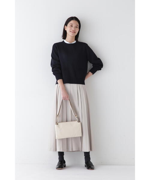 human woman(ヒューマンウーマン)の「◆【ウォッシャブル】ミドルゲージギマポケット付プルオーバー(ニット/セーター・レディース・ピンク/ネイビー/ブルー/グレー・MEDIUM)」の17枚目の写真