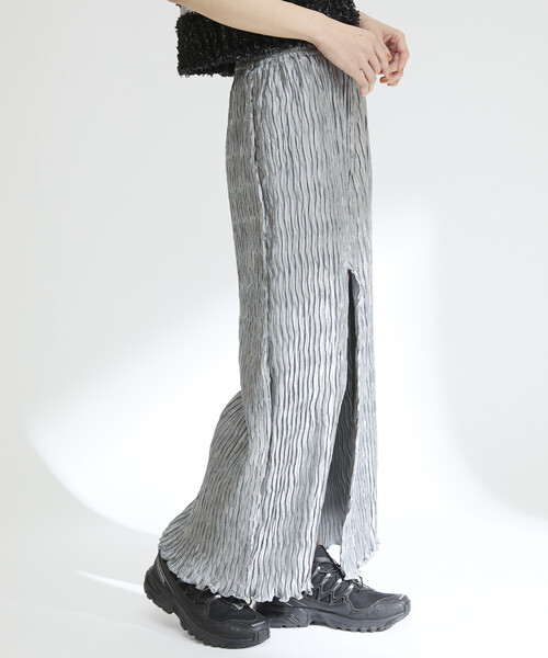 Firsthand（ファーストハンド）の「Firsthand/ファーストハンド クリンクル プリーツ スリット イージースカート / イージーパンツ（スカート・レディース・オフホワイト/ブルー・FREE）」の22枚目の写真