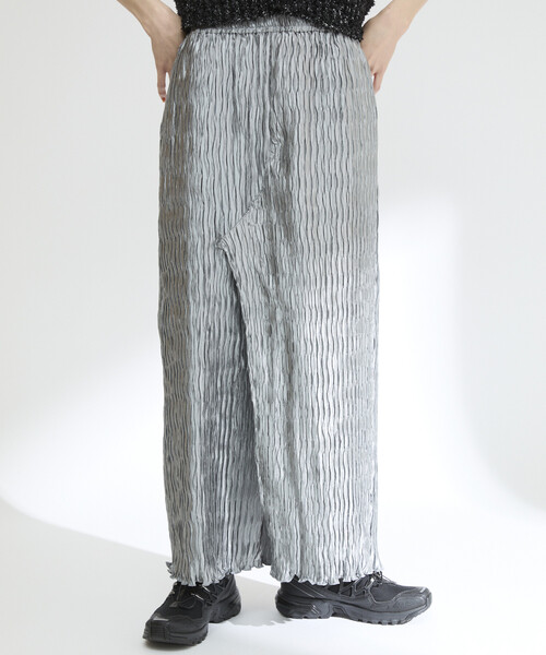 Firsthand（ファーストハンド）の「Firsthand/ファーストハンド クリンクル プリーツ スリット イージースカート / イージーパンツ（スカート・レディース・オフホワイト/ブルー・FREE）」の20枚目の写真