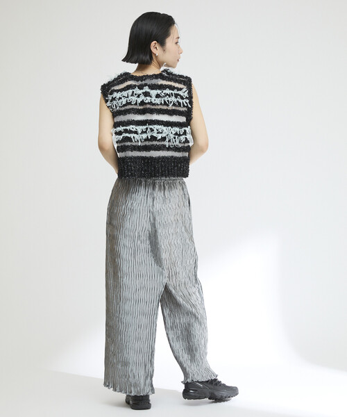 Firsthand（ファーストハンド）の「Firsthand/ファーストハンド クリンクル プリーツ スリット イージースカート / イージーパンツ（スカート・レディース・オフホワイト/ブルー・FREE）」の15枚目の写真