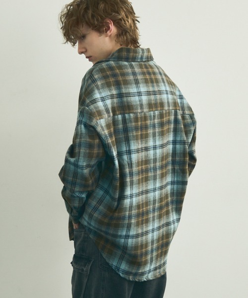 Shoowtime(ショウタイム)の「Flannel ombre check long sleeve shirt / フランネルオンブレチェック長袖シャツ(シャツ/ブラウス・メンズ・グリーン系/ブルー系・MEDIUM/LARGE/X-LARGE)」の9枚目の写真