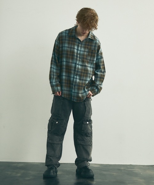 Shoowtime(ショウタイム)の「Flannel ombre check long sleeve shirt / フランネルオンブレチェック長袖シャツ(シャツ/ブラウス・メンズ・グリーン系/ブルー系・MEDIUM/LARGE/X-LARGE)」の15枚目の写真
