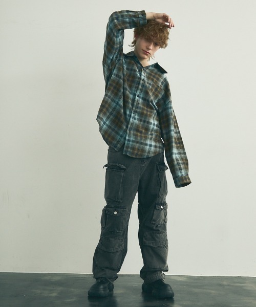 Shoowtime(ショウタイム)の「Flannel ombre check long sleeve shirt / フランネルオンブレチェック長袖シャツ(シャツ/ブラウス・メンズ・グリーン系/ブルー系・MEDIUM/LARGE/X-LARGE)」の16枚目の写真