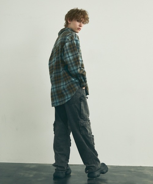 Shoowtime(ショウタイム)の「Flannel ombre check long sleeve shirt / フランネルオンブレチェック長袖シャツ(シャツ/ブラウス・メンズ・グリーン系/ブルー系・MEDIUM/LARGE/X-LARGE)」の17枚目の写真