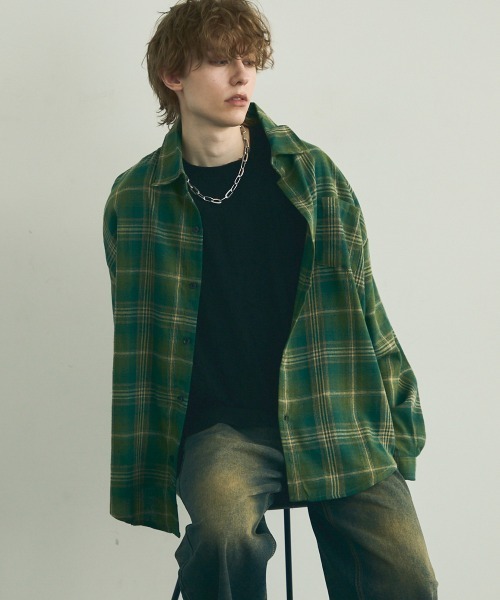 Shoowtime(ショウタイム)の「Flannel ombre check long sleeve shirt / フランネルオンブレチェック長袖シャツ(シャツ/ブラウス・メンズ・グリーン系/ブルー系・MEDIUM/LARGE/X-LARGE)」の19枚目の写真