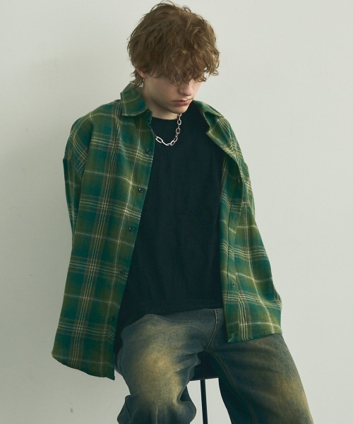 Shoowtime(ショウタイム)の「Flannel ombre check long sleeve shirt / フランネルオンブレチェック長袖シャツ(シャツ/ブラウス・メンズ・グリーン系/ブルー系・MEDIUM/LARGE/X-LARGE)」の20枚目の写真