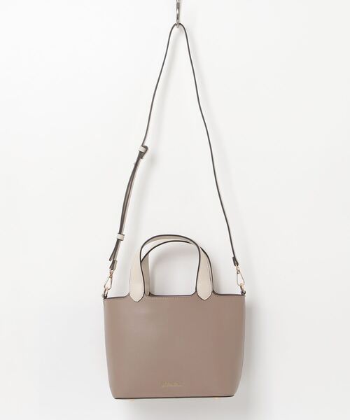 NATURAL BEAUTY（ナチュラルビューティー）の「【 NATURAL BEAUTY BAG & WALLET 】 ミリュー 2way ハンドバッグショルダーバッグ（ハンドバッグ・レディース・ブルー/アイボリー/ベージュ/ブラック・FREE）」の3枚目の写真
