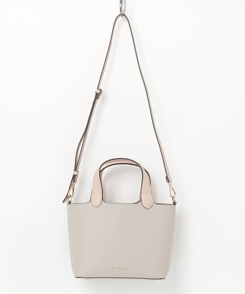 NATURAL BEAUTY（ナチュラルビューティー）の「【 NATURAL BEAUTY BAG & WALLET 】 ミリュー 2way ハンドバッグショルダーバッグ（ハンドバッグ・レディース・ブルー/アイボリー/ベージュ/ブラック・FREE）」の2枚目の写真