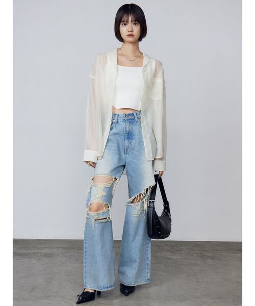 EMODA（エモダ）の「スタッズショルダーチャームバッグ（ハンドバッグ・レディース・ブラック/ホワイト/ブラウン・FREE）」の8枚目の写真