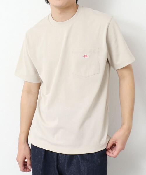 DANTON(ダントン)の「【DANTON/ダントン】SOLID POCKET T-SHIRT 25SS(Tシャツ/カットソー・メンズ・ホワイト/アイボリー/グレイッシュベージュ/ブルー・S/M/L/XL)」の5枚目の写真