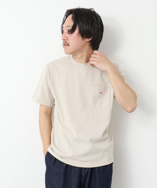 DANTON(ダントン)の「【DANTON/ダントン】SOLID POCKET T-SHIRT 25SS(Tシャツ/カットソー・メンズ・ホワイト/アイボリー/グレイッシュベージュ/ブルー・S/M/L/XL)」の7枚目の写真