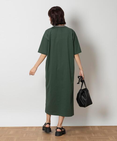 Champion(チャンピオン)の「Champion(チャンピオン)【レディース】ラインリブワンピース(ワンピース・レディース・グリーン/ネイビー/オフホワイト・M/L/XL/03)」の6枚目の写真