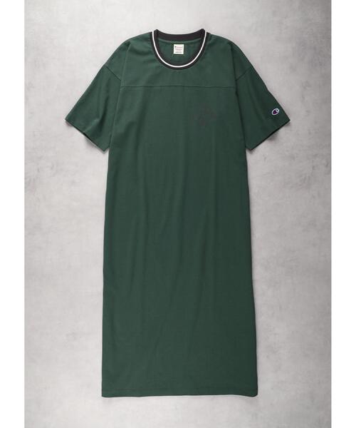 Champion(チャンピオン)の「Champion(チャンピオン)【レディース】ラインリブワンピース(ワンピース・レディース・グリーン/ネイビー/オフホワイト・M/L/XL/03)」の7枚目の写真
