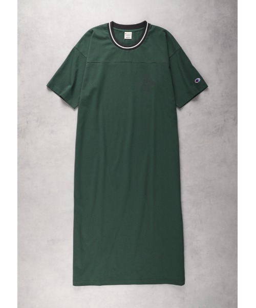 Champion（チャンピオン）の「【Champion】ラインリブワンピース（ワンピース・レディース・グリーン/ネイビー/オフホワイト・M/L/XL）」の12枚目の写真