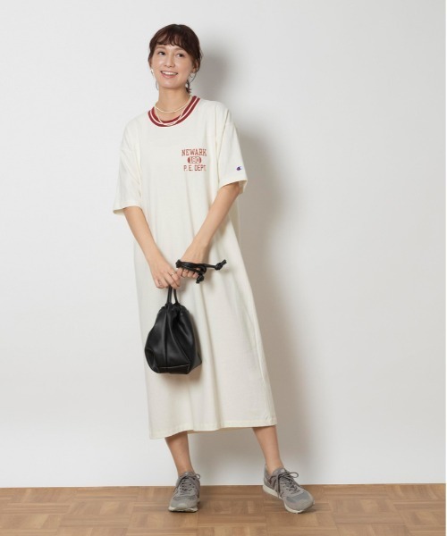 Champion（チャンピオン）の「【Champion】ラインリブワンピース（ワンピース・レディース・グリーン/ネイビー/オフホワイト・M/L/XL）」の20枚目の写真