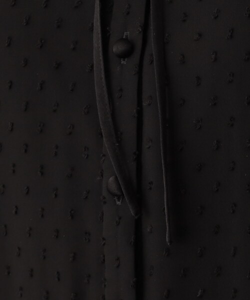 DRESSTERIOR（ドレステリア）の「【大人百花春号掲載 モデル美香さん着用】ドットジャカードオーバーラップコンビドレス（ワンピース・レディース・ブラック系4・34/36/38）」の10枚目の写真
