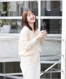 【meeny miny】【接触冷感/アンチピリング】ヨガインストラクター監修 美優Vカーディガン