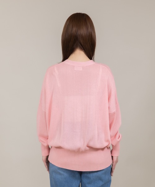 meeny miny（ミーニーマイニー）の「【meeny miny】【接触冷感／アンチピリング】ヨガインストラクター監修　美優Vカーディガン（カーディガン/ボレロ・レディース・ライトベージュ/ライトピンク/ライトグレー/ホワイト・MEDIUM/LARGE）」の15枚目の写真