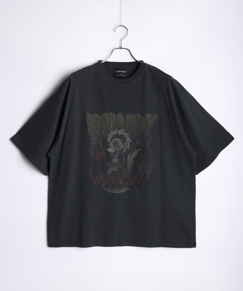 Ed Hardy(エドハーディー)の「EdHardy ピグメント加工 ビッグシルエット 半袖Tシャツ(Tシャツ/カットソー・メンズ・チャコール/ブラック系その他/チャコールグレー/ブラック・M/L)」の6枚目の写真