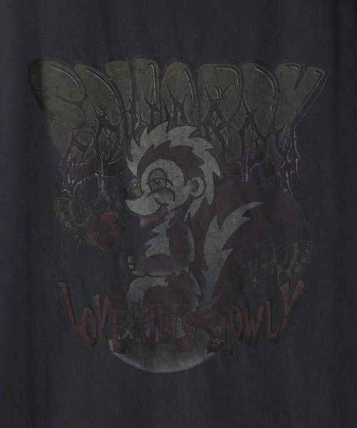 Ed Hardy(エドハーディー)の「EdHardy ピグメント加工 ビッグシルエット 半袖Tシャツ(Tシャツ/カットソー・メンズ・チャコール/ブラック系その他/チャコールグレー/ブラック・M/L)」の12枚目の写真