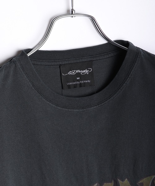 Ed Hardy(エドハーディー)の「EdHardy ピグメント加工 ビッグシルエット 半袖Tシャツ(Tシャツ/カットソー・メンズ・チャコール/ブラック系その他/チャコールグレー/ブラック・M/L)」の17枚目の写真