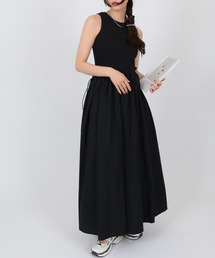 different material sleeveless one piece