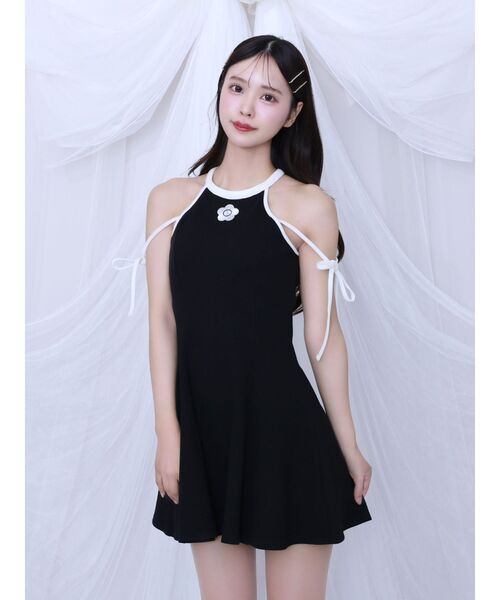 EATME(イートミー)の「【EATME×MARY QUANT】リボンリブワンピース(ワンピース・レディース・ピンク/オフホワイト/ブラック・FREE)」の11枚目の写真