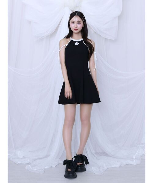 EATME(イートミー)の「【EATME×MARY QUANT】リボンリブワンピース(ワンピース・レディース・ピンク/オフホワイト/ブラック・FREE)」の13枚目の写真