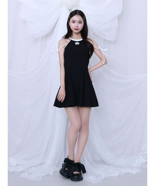 EATME(イートミー)の「【EATME×MARY QUANT】リボンリブワンピース(ワンピース・レディース・ピンク/オフホワイト/ブラック・FREE)」の14枚目の写真