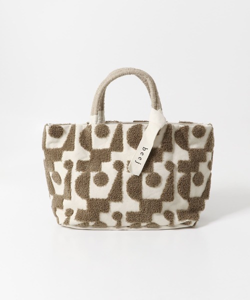 beej（ビージ）の「『別注』Beej×DOORS　モール刺繍トート（トートバッグ・レディース・グリーン/ベージュ・ONE）」の7枚目の写真