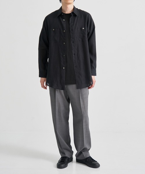 トップス MARKAWARE NAVAL TENT SHIRT NAVAL TENT SHIRT ORGANIC COTTON CHAMBRAY (A22A-06SH02C