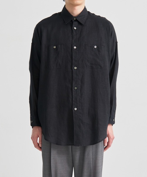markaware（マーカウェア）の「【MARKAWARE/マーカウェア】TENT LONG SHIRT（シャツ/ブラウス・メンズ・ブラック/ホワイト・1/2）」の10枚目の写真